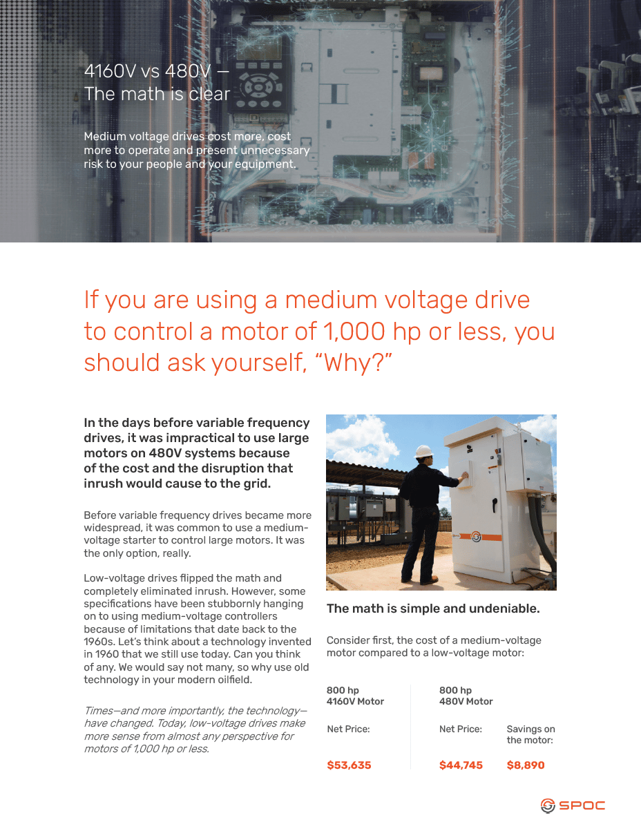 SPOC Resources | 4160V vs 480V - The Math is Clear Whitepaper - Thank You